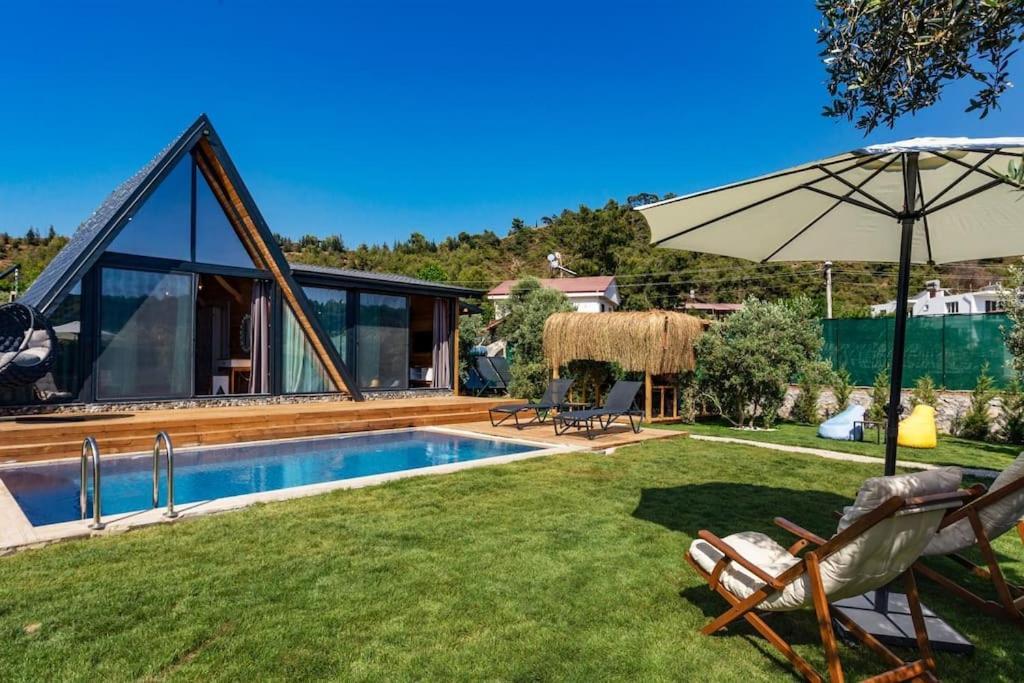 Villa Zeytin Havuzlu Jakuzili Fethiye Esterno foto